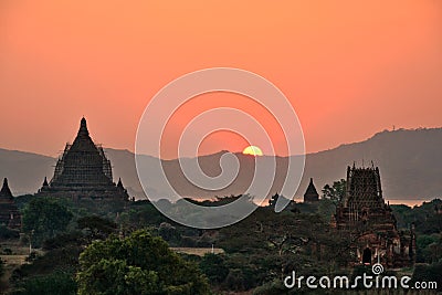 Myanmar Bagan TempleStupa Stock Photo