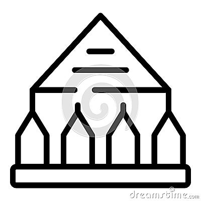 Myanmar building icon outline vector. Independence day Vector Illustration