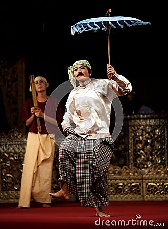 Myanmar Folk Dance Editorial Stock Photo