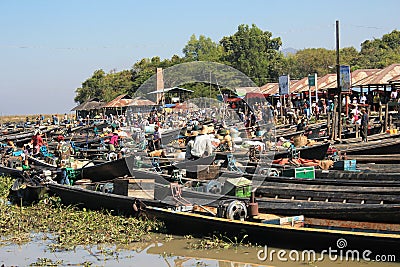 Myanmar Inle Lake Editorial Stock Photo
