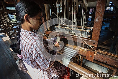 Myanmar local handicraft Editorial Stock Photo