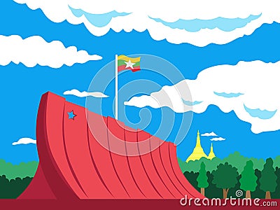 Myanmar Martyrs' Day, vector illustration Vector Illustration