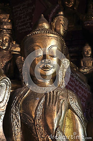 Myanmar, Pindaya: 8000 buddha's cave Stock Photo