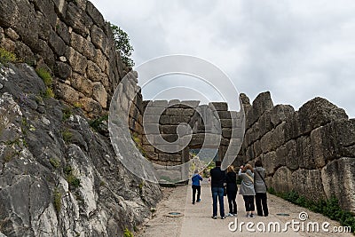 Mycenae archaeological site in Greece Editorial Stock Photo