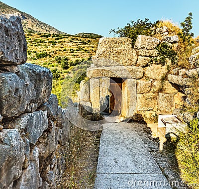 Mycenae, near Mikines in Greece Stock Photo