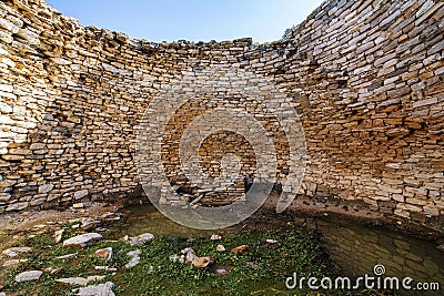 Mycenaean tholos tomb at Thorikos Stock Photo