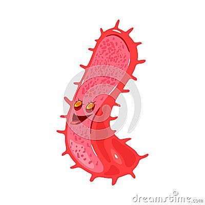 Mycobacterium tuberculosis is species of pathogenic bacteria, causative agent of tuberculosis. Vector Illustration