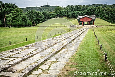 Myeongneung tombs at Seooreung Royal burial site of the Joseon Dynasty cluster in South Korea Stock Photo