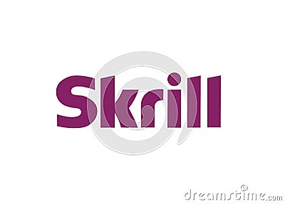 MYKOLAIV, UKRAINE - JANUARY 18, 2021: Logotype of Skrill payment system on white background Cartoon Illustration