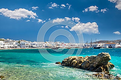 MYKONOS, GREECE- JULY 4, 2017: Editorial Stock Photo