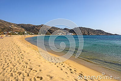 Mylopotas beach on Ios Island. Greece Stock Photo