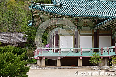 Buddhist monastery Bohen in North Korea Stock Photo