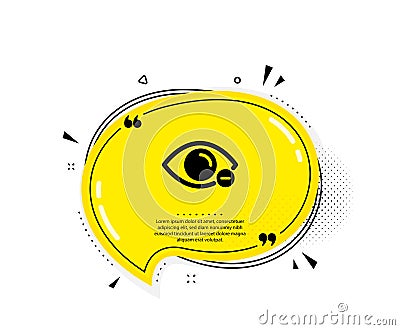 Myopia icon. Eye diopter sign. Optometry vision. Vector Vector Illustration