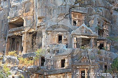 Myra - antique town in Lycia where the small town of Kale, Demre, is situated today in present day Antalya Province of Turkey Stock Photo