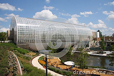 Myriad Botanical garden in city Oklahoma Stock Photo