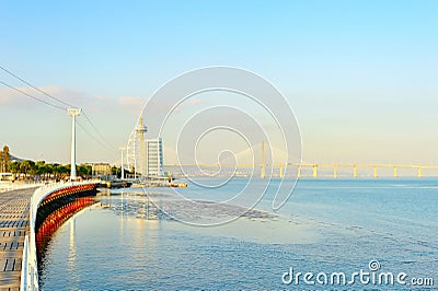 Myriad hotel Vasco bridge Lisbon Editorial Stock Photo