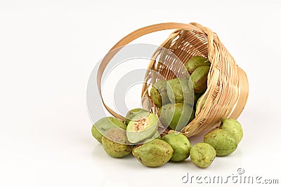 Myrobalan Wood (Terminalia chebula Retz. Var. Chebula). Stock Photo