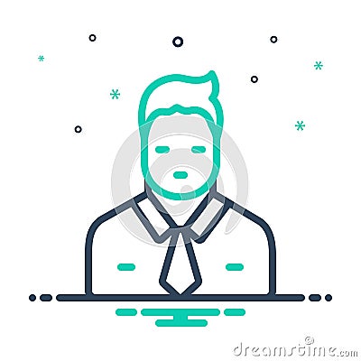 Mix icon for Myself, personally and yourself Vector Illustration