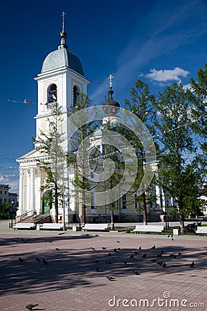 Myshkin. Cathedral Editorial Stock Photo