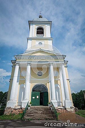 Uspensky Cathedral in the old Russian city of Myshkin on the Volga River Editorial Stock Photo