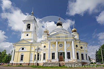 Uspensky Cathedral in the old Russian city of Myshkin on the Volga River Editorial Stock Photo