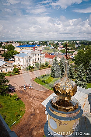 Uspensky Cathedral in the old Russian city of Myshkin on the Volga River Editorial Stock Photo