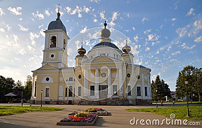 Myshkin, Yaroslavl region, Russia, 03 September, 2020: Assumption Cathedral early 19th century Editorial Stock Photo