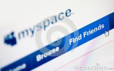 Myspace Editorial Stock Photo