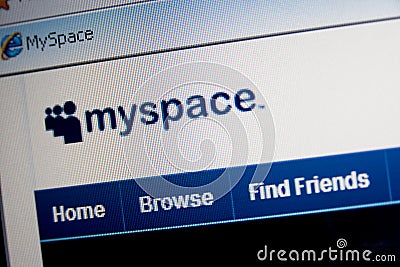 Myspace Editorial Stock Photo