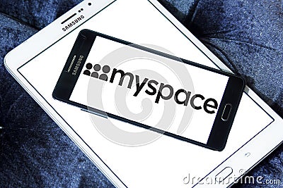 Myspace social networking website logo Editorial Stock Photo