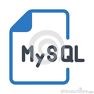 MySQL file glyphs double color icon Stock Photo