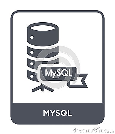 mysql icon in trendy design style. mysql icon isolated on white background. mysql vector icon simple and modern flat symbol for Vector Illustration