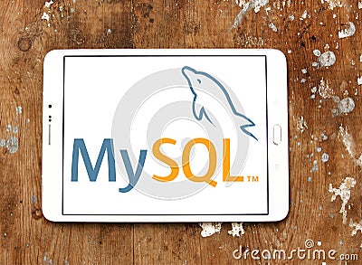 MySQL open source web application logo Editorial Stock Photo