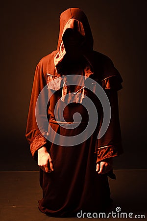 Mysterious Catholic monk Stock Photo