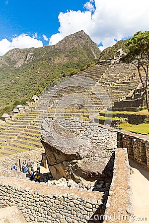 Mysterious city - Machu Picchu, Peru,South America. The Incan ruins. Stock Photo