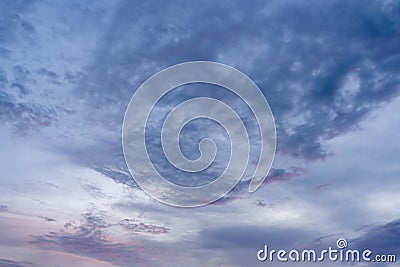 Mysterious clouds during twilight above Zoetermeer Stock Photo