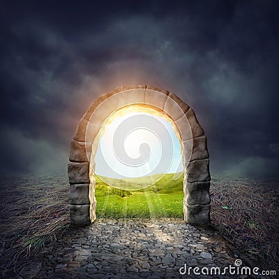 Mysterious entrance Stock Photo