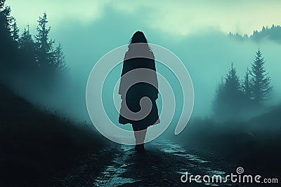 A mysterious foggy background creating an atmosphere of intrigue and depth. Stock Photo