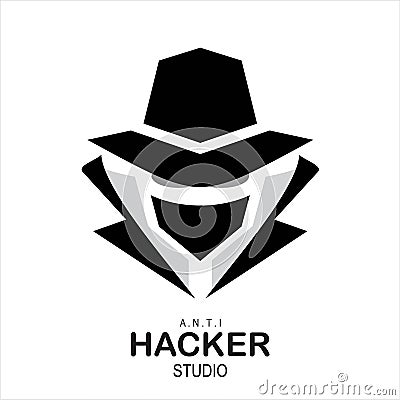 spy agent, secret agent, hacker. Vector Illustration