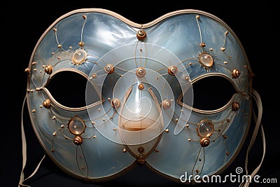 Mysterious moonstone masks, concealing identities and granting hidden powers - Generative AI Stock Photo