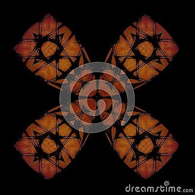 Mysteriously digital art design of asian lanterns Stock Photo