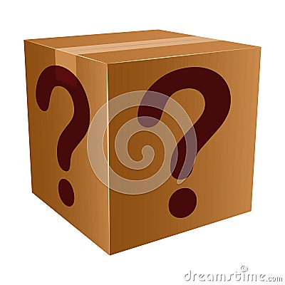 Mystery Box Vector Illustration