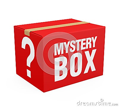 Mystery Box Isolated Stock Photo