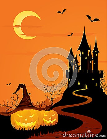 Mystery castle Vector Illustration