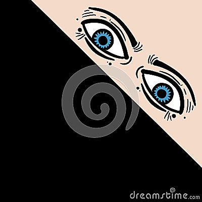 Mystery eyes Vector Illustration