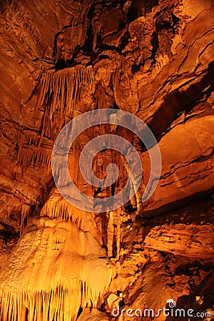 Mystic Caverns - Stalactites and Stalagmites - 10 Stock Photo
