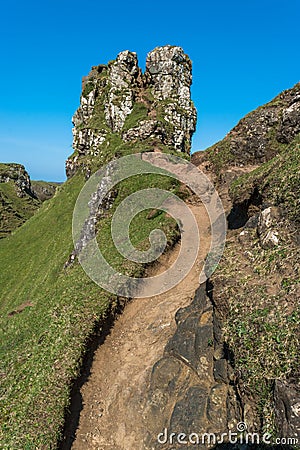 Mystic Fairy Glen, Scotland Highlands Stock Photo