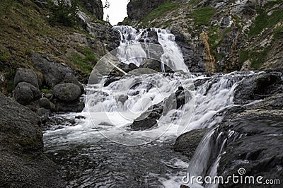 Mystic Falls in Yellowstone Stock Photo