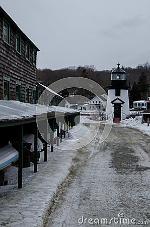 Mystic Seaport Light Editorial Stock Photo