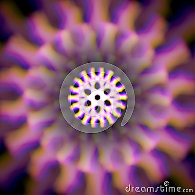 Mystic shiny wheel with color aberrations Vector Illustration